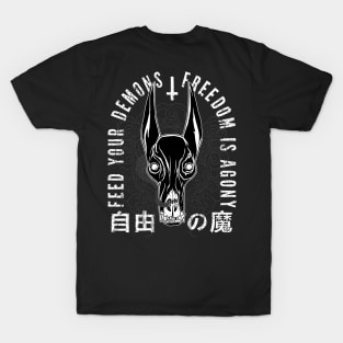 Freedom Is Agony, black 2 back T-Shirt